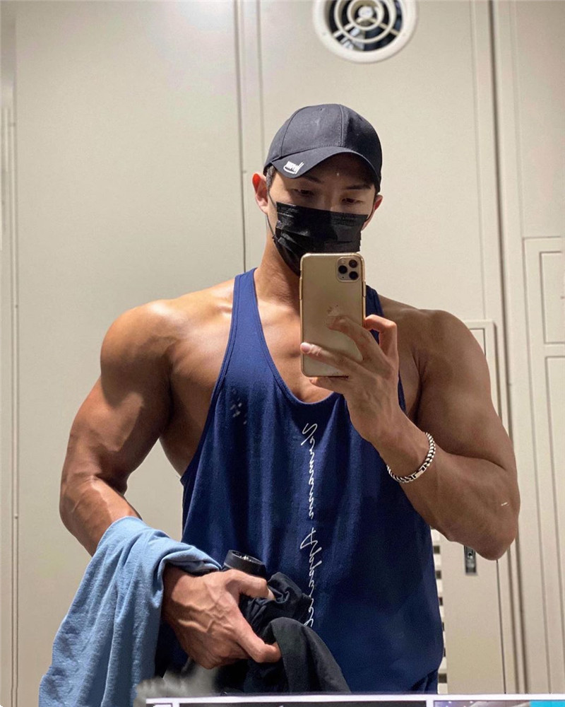 Muscle shirt brother men's summer thin fitness training vest Men's sleeveless T-shirt Pure cotton sports T-shirt Slim-fit undershirt