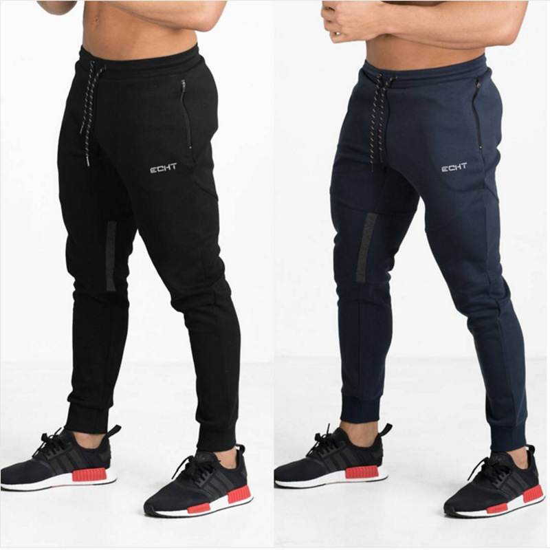 Autumn men's running pants Men's health pants Fitness equipment training pants Men's slim smoke pipe pants squat pants