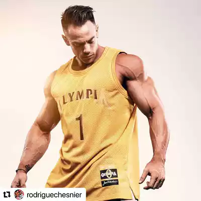 Muscle shirt brother European and American competition summer men's thin breathable vest fitness training undershirt men's slim sports sleeveless
