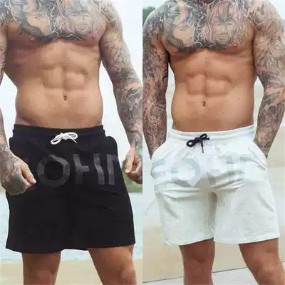 Summer muscle thin brother fitness training pants men's five-point men's casual sports shorts 5-point shorts loose