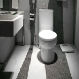 Черная нескользящая мраморная антикварная мозаика на стену