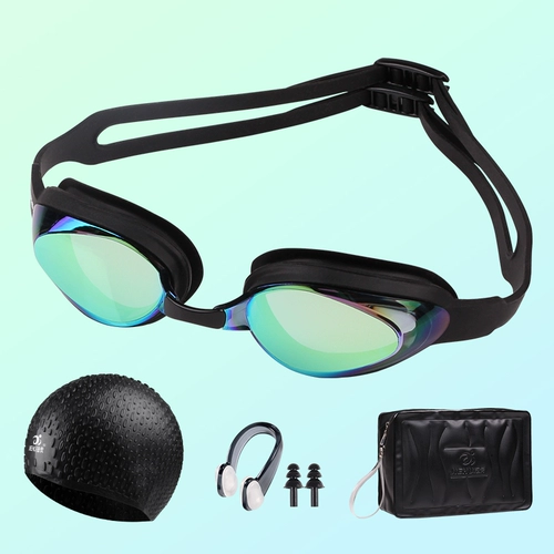 捷虎 Водонепроницаемая профессиональная плавательная шапочка без запотевания стекол для взрослых, комплект