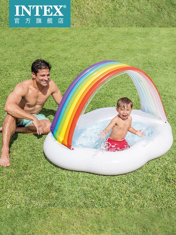 INTEX children inflatable baby swimming pool kid family unicorn pool marine polo pool sundeck pool-Taobao
