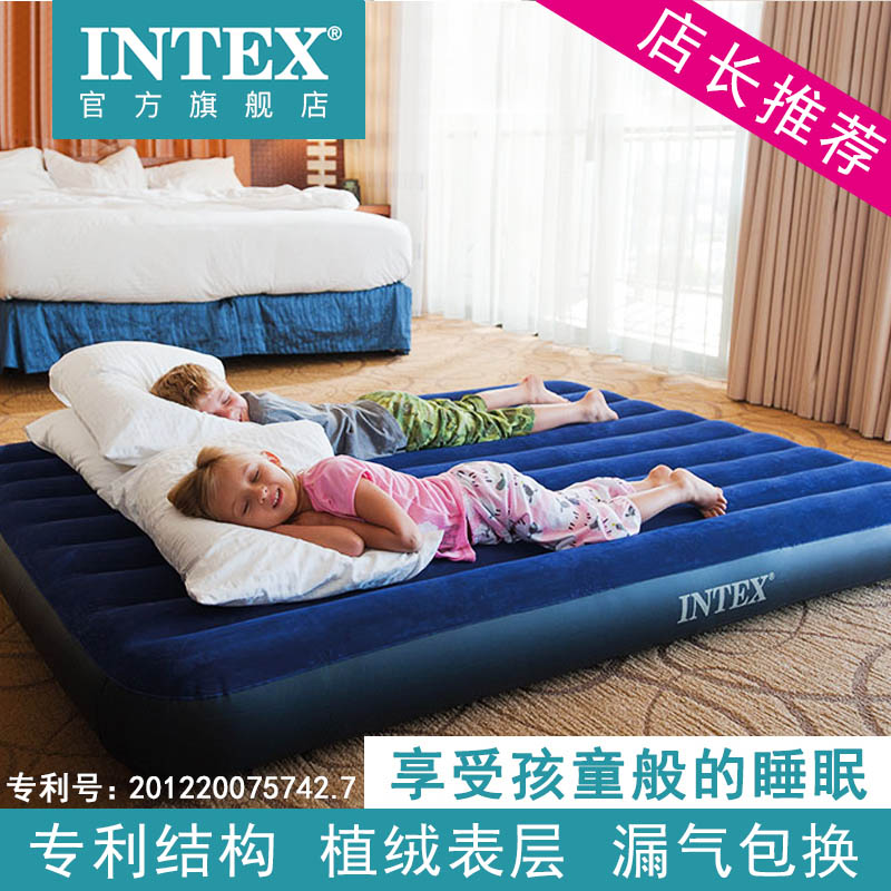 intex inflatable mattress lunch break simple air mattress bed home single air bed double portable folding bed thickened