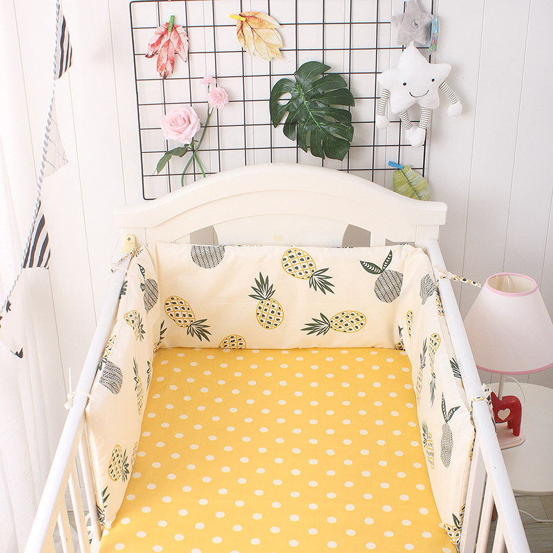 Baby bed Bed perimeter Anti-collision perimeter Cotton newborn removable and washable four seasons universal cotton baby bedding kit