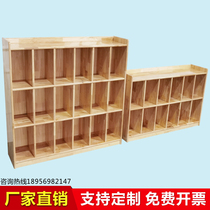 Kindergarten School Bag Cabinet Classroom Lockers Children Solid Wood Regional Corner Containing Rack Toy Cabinet Hooded Aids Cabinet