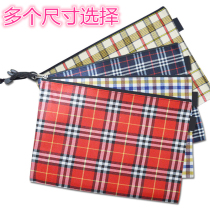 Fashion Bradle Bag A4A5 Zip Bag Fabric File Bag Korean New Fabric Bag Thickening Durable File Bag
