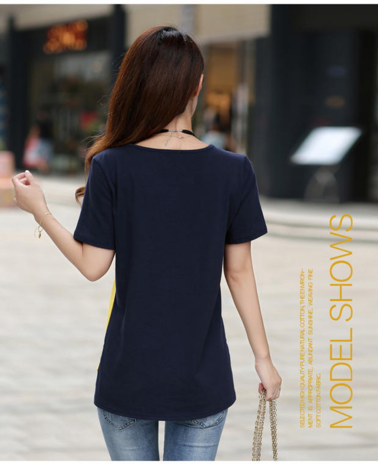 2019 phiên bản Hàn Quốc mới của mùa hè áo thun ngắn tay nữ đáy áo sơ mi cổ tròn áo thun rộng trong phần dài của thủy triều phụ nữ - Áo phông áo thun nữ form rộng cao cấp