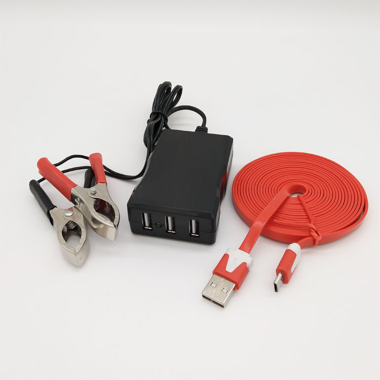 Xe máy điện thoại sạc 12 volt 24 volt đến 5 volt bật điện thoại chuyển đổi giảm pin lưu trữ USB2.1A - Phụ kiện điện thoại trong ô tô sạc điện thoại nhanh
