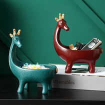 Creative Doorway Shoe Cabinet Containing Pendulum Brief Nordic Wind Small Deer Desktop Containing Boxed Ornament Genguan Release Key