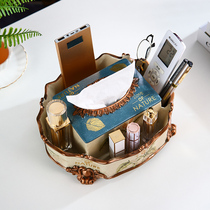  American tissue box Light luxury style ins desktop living room coffee table household creative paper box remote control storage European style