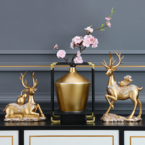 Property Deer Genguan Pendulum home Ornament Living Room Decoration TV Cabinet Wine Cabinet Furnishing Soft Dress Creative Handiwork