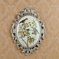  European-style American-style country wall decoration painting retro resin living room bedroom wall wall decoration wall decoration hanging ornaments flowers and birds