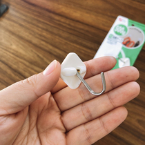 Japan 3 sets of punch-free adhesive hook strong viscose kitchen stainless steel adhesive hook bathroom tile towel small adhesive hook