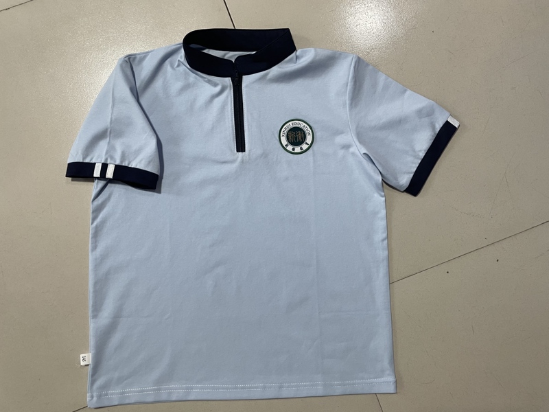 New Hui Education School Uniform Jacket Baseball Uniform Student Top Summer Short Sleeve Pants Cotton Jacket