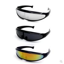 European and American futuristic ins Wind glasses X-Men integrated laser eye sunglasses transparent alien design glasses