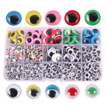 4 5 6 8 15mm Plastic Toys With Glue Eyes Color Active Eyeball Beads Handmade DIY Accessories Boxed
