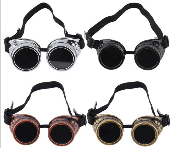 Electric welding glasses Steam punk glasses DIY retro Gothic punk style punk goggles anti-metal glasses