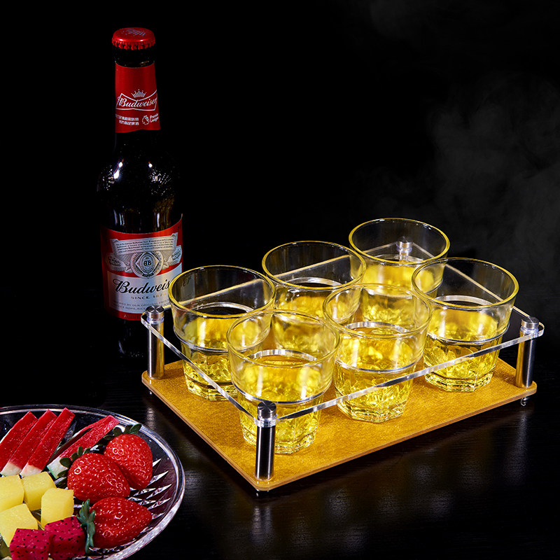 Acrylic glass frame rrr beer cup rack KTV Octopus round hole square hole 6 head 12 head frame