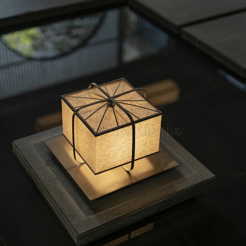 New Chinese Courtyard Sales Office Hotel Square Outdoor Table Lamp Zen Chinese Wind Villa Custom Bedroom Living Room Light-Taobao