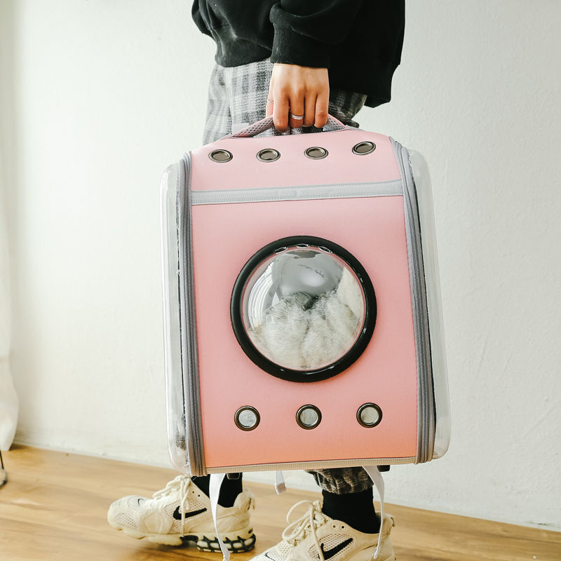 Cat bag going out portable space capsule pet backpack large-capacity transparent breathable Teddy puppy rabbit backpack