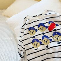 Chen Ma childrens clothes 2020 Autumn Korean version of male and female children elastic cotton bristles long sleeve T-shirt baby cartoon base shirt