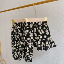 Chen Ma 2020 Summer new boy full of chrysanthemum children anti mosquito pants girl Daisy skirt sibling dress