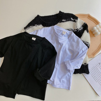 Chen Ma 2020 Autumn new children simple irregular base shirt boys and girls long sleeve T-shirt baby top