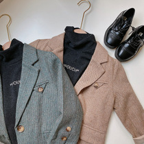 Chen Ma 2020 Autumn New Childrens Air Field King wool Nixi boys foreign style suit baby dress coat