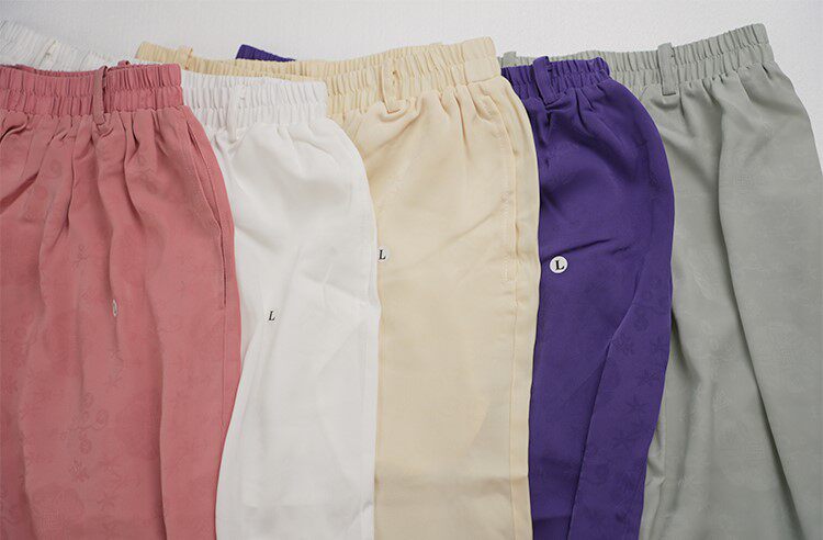 (Discounted Spot) Fengzhu Saihan Elements with pocket pants Acrobab Imitation Silk Satin of the Imitation Silk Satin