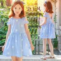 Váy cotton không tay cho bé gái mùa hè 2019 phiên bản Hàn Quốc của những chiếc váy trẻ em có dây buộc lưng váy trẻ em - Váy đầm công chúa elsa