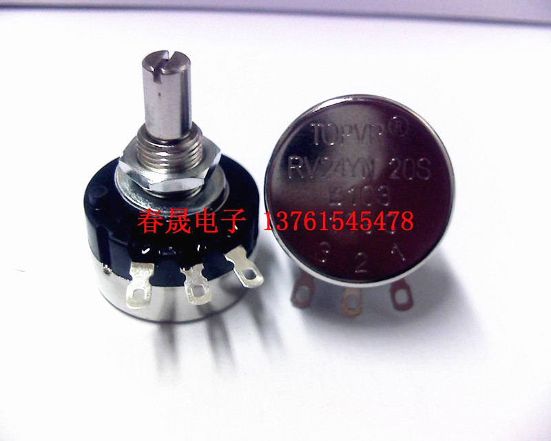 Original potentiometer TOPVR RV24YN20SB103 10K single turn carbon film potentiometer box