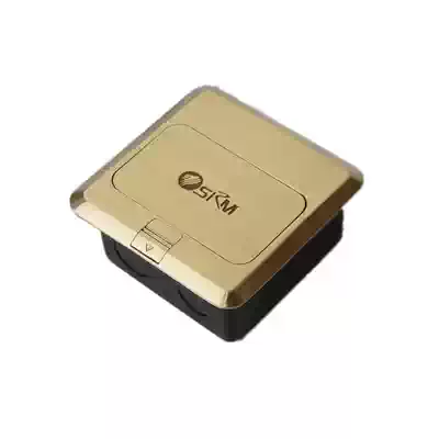 People's pop-up all-copper waterproof ground socket telephone computer network power supply five-hole ground feed box