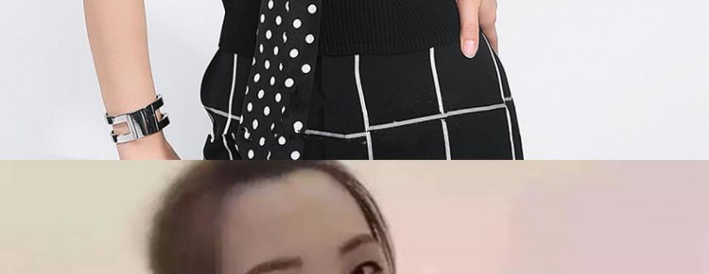 Áo thun nữ cổ chữ V tay ngắn dệt kim lụa mỏng ôm dáng — Màu đen chi tiết 7