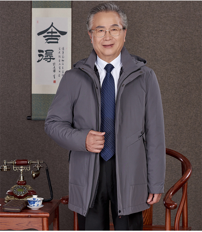 Sống ở trung niên và già bông cotton nam dài áo khoác cotton dày cũ xuống bông đệm cha mùa đông - Bông áo gió nam