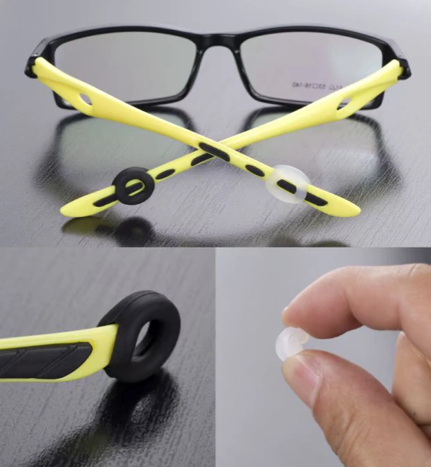 Bộ kính chống trượt cố định móc chống tai dị ứng móc tai phụ kiện khung mắt silicon bộ chân mới - Kính khung