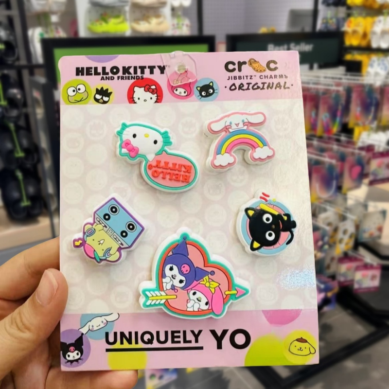 Crocs Shoe Flower Accessories Shoe Flower Adapted to Crocs Shoe Decoration Cartoon Fun Texture Accessories Sanrio Kt Cat