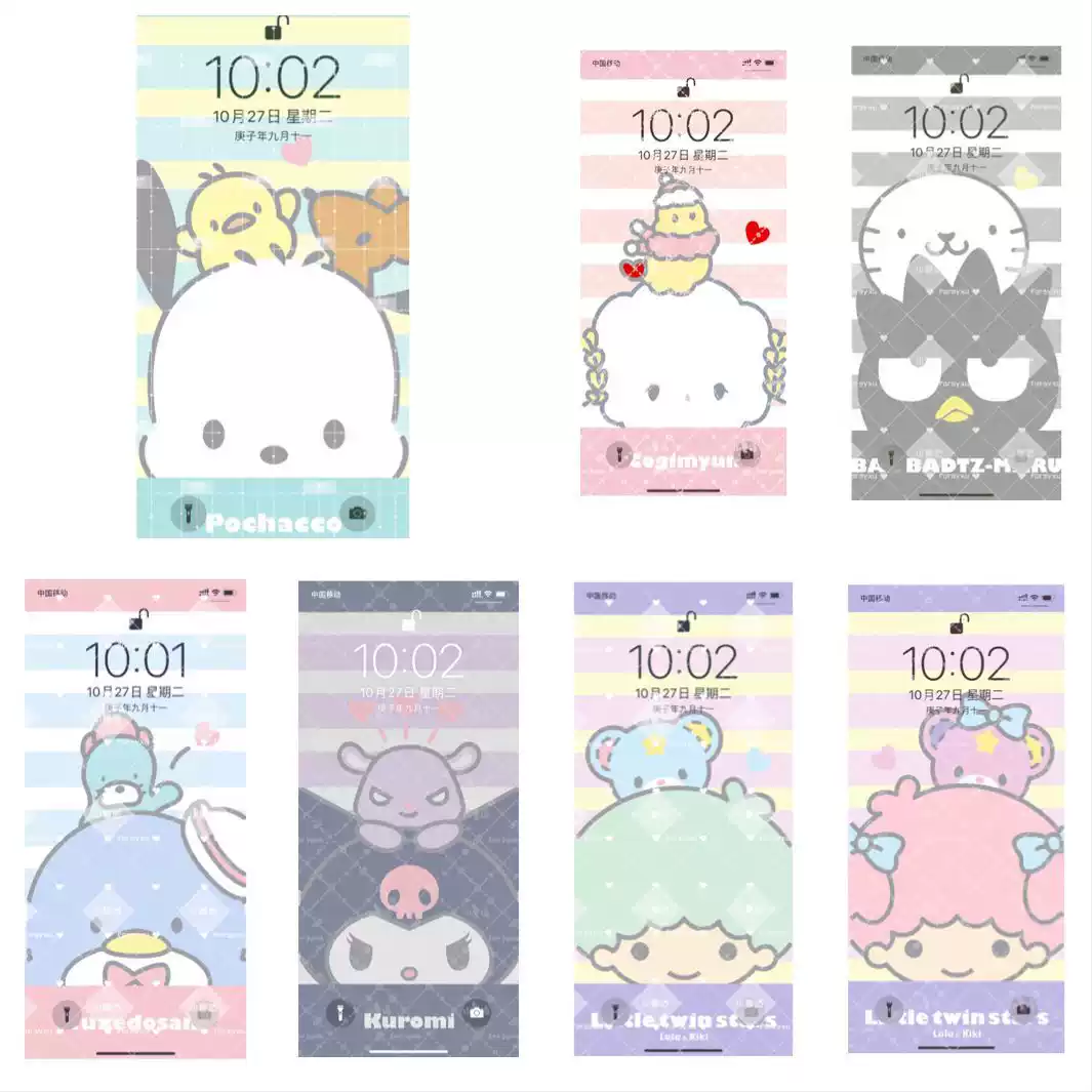 日系库洛米酷企鹅小麦云山姆企鹅手机壁纸7张超可爱, image size:1065x1065