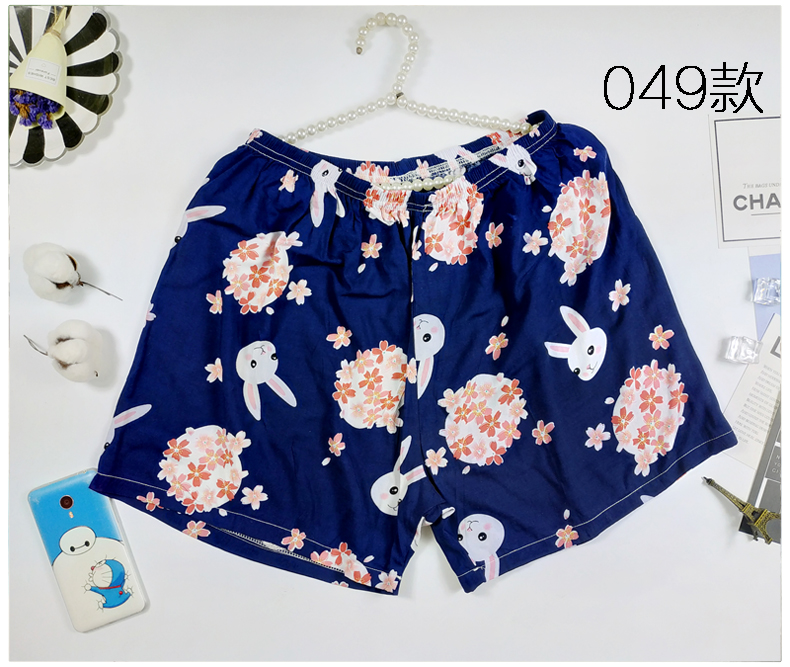 Mian lụa quần pajama nữ mùa hè quần short cotton lụa home shorts mùa hè nhà quần lớn 衩 nhân tạo quần cotton kích thước lớn