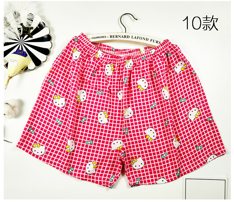 Mian lụa quần pajama nữ mùa hè quần short cotton lụa home shorts mùa hè nhà quần lớn 衩 nhân tạo quần cotton kích thước lớn