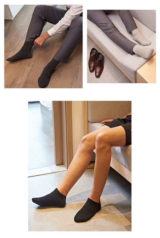 Vớ Nam Cực, vớ nam, vớ thuyền, vớ cotton, vớ cotton mùa đông, ống đen, bốn mùa, khử mùi, cotton dày