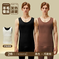 Черный + датско-коричневый [акриловое нагрев, вставка из шерсти и шелка]