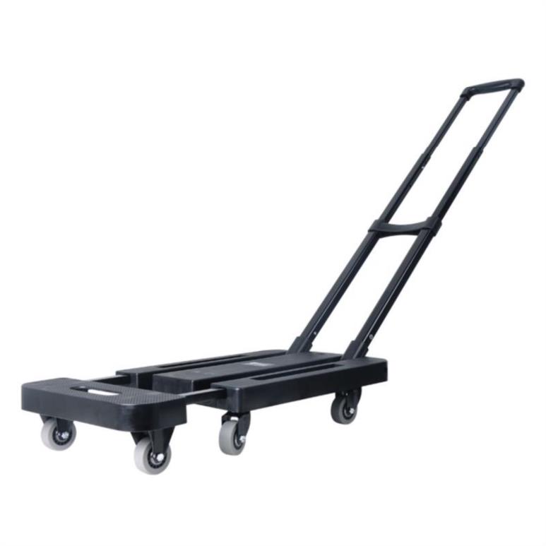 New Moving Cargo Handling Car Six Wheels Folding Flat Pull Truck Portable Railcar Moving Trolley Cargo Cart