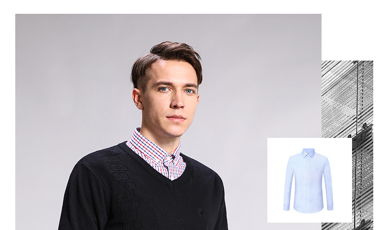 Playboy flagship mùa thu và mùa đông cotton ấm áp áo len nam đen dài tay áo thun cổ chữ V áo gile len cho nam