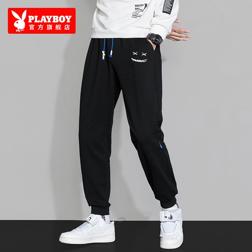 Playboy, мужские тонкие штаны для отдыха, оверсайз, свободный крой