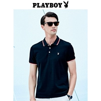 Playboy cửa hàng flagship chính thức ngắn tay T-Shirt nam mùa hè quần áo nam thanh niên tự trồng ve áo Polo áo triều áo ba lỗ nam