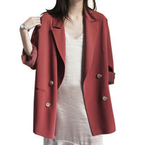 Large size small suit jacket female fat mm200 kg spring new Korean loose thin casual suit tide