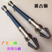 European luxury handle Hotel glass door handle Black yellow bronze solid wood door handle Long handle Antique