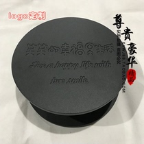 Chinese antique wooden door glass door handle black round door handle logo custom lettering personality door handle