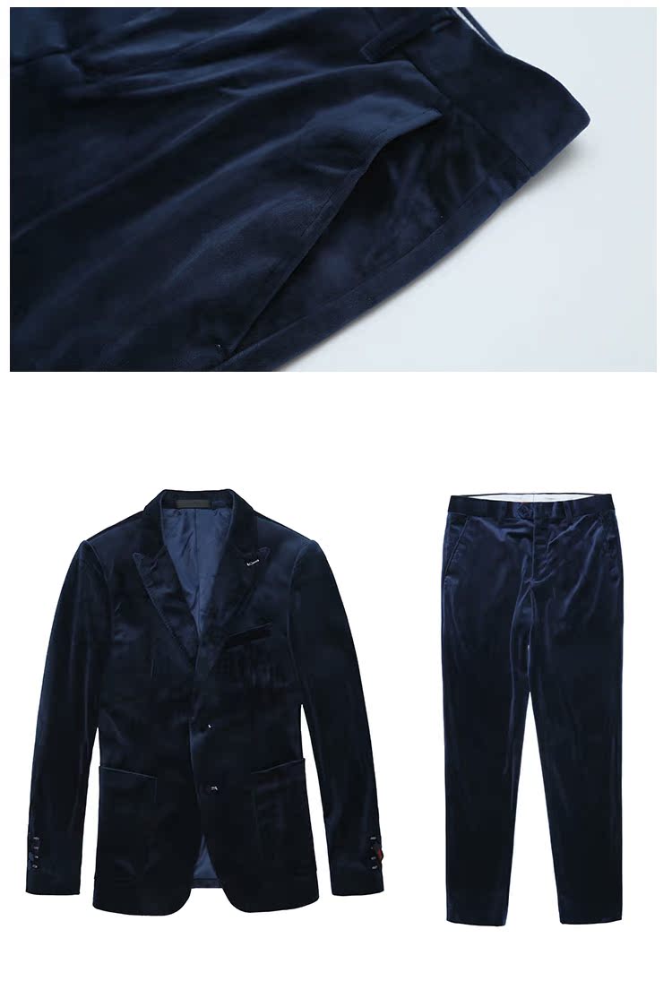 Autumn Slim phiên bản Hàn Quốc của bộ đồ đơn ngực nhỏ phù hợp với nam hai mảnh hợp thời trang nhà tạo mẫu tóc đẹp trai blazer nam